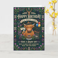 Highland-Kuh Schottischer Geburtstag