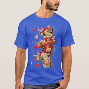 Highland-Kuh-Stapel-Mädchen Süße Nutztielliebhaber T-Shirt