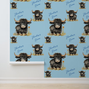 Highland-Kuh Süße Jungen Schlafzimmer Tapete