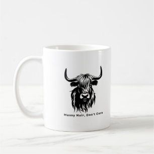 Highland-Kuh Unordentliches Haar Ist Egal Kuh-Farm Kaffeetasse