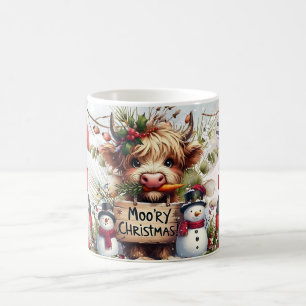 Highland-Kuh-Weihnachten, gemütliches Winterfest Kaffeetasse