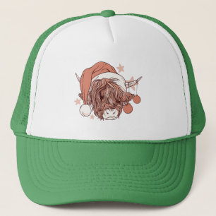 Highland-Kuh - Weihnachtsgruß-Design-Geschenk Truckerkappe