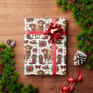 Highland-Kuh-Weihnachtsverpackungspapier Geschenkpapier