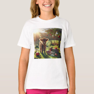 Highland Kuh Weihnachtszeit T - Shirt