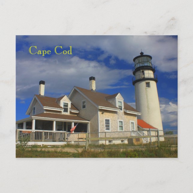 Highland Lighthouse Cape Cod Truro MA Postkarte (Vorderseite)