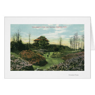 Highland Park Rhododendron-Weg und Pavillon