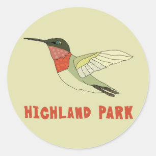 Highland Park Runder Aufkleber