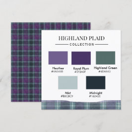 Highland Plaid Farbpalettenkarte Einladung