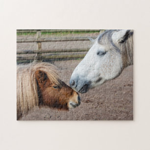 Highland-Pony- und Shetlandpony-Puzzle Puzzle