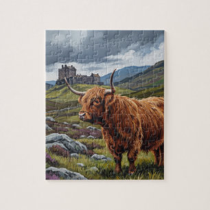Highland-Rind in Schottland Reise Puzzle