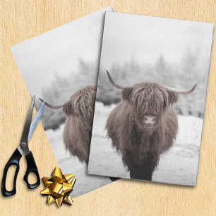 Highland-Rind Schottland Ländlich  Tissue-Papier Seidenpapier