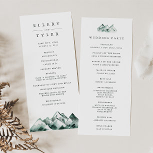 Highland Rustikale Hochzeit Programm