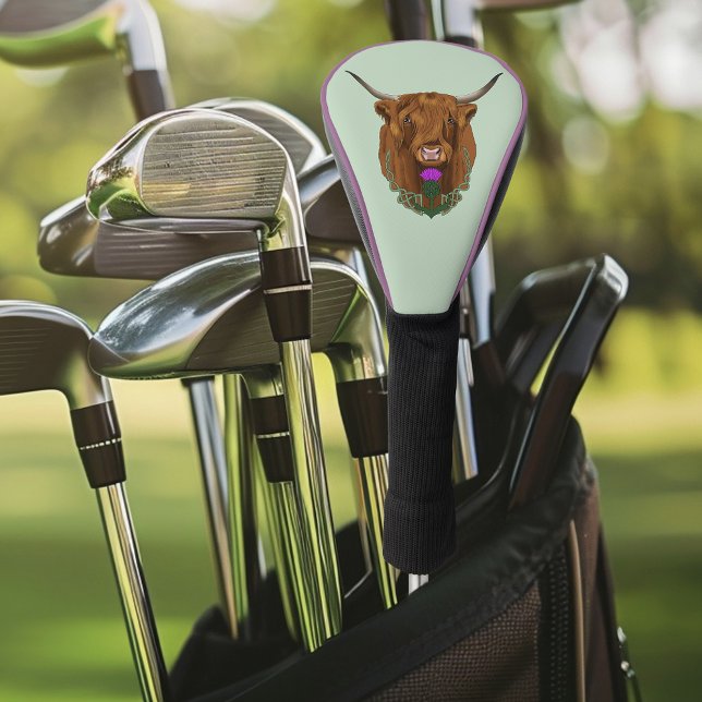 Highland Scottish Cow Lila Celtic Knot Work Golf Headcover (Von Creator hochgeladen)