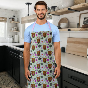 Highland Scottish Cow Lila Celtic Knot Work Schürze