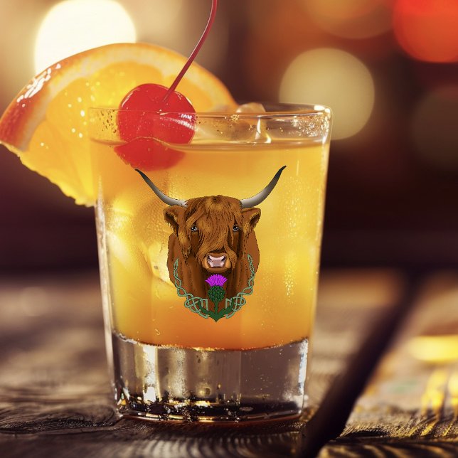 Highland Scottish Lila Celtic Knot Work Schnapsglas (Von Creator hochgeladen)