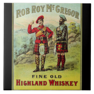 HIghland Scottish Whiskey Label Fliese