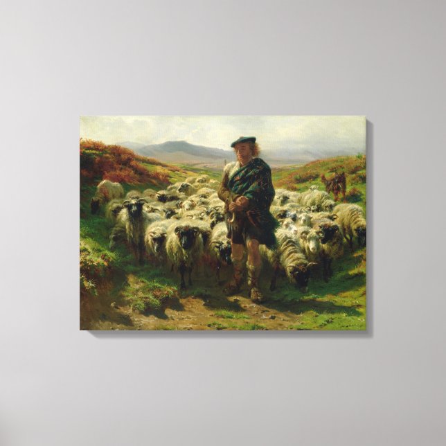 Highland Shepherd, 1859 Leinwanddruck (Vorderseite)