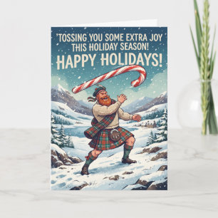 Highland Tänzer Frohe Feiertage Weihnachtskarte Karte