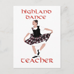 Highland-Tanzlehrer - Country Dances Postkarte