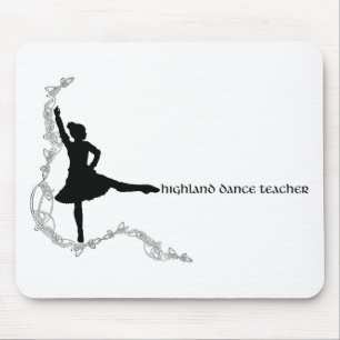 Highland-Tanzlehrer - Schwarze Silhouette Mousepad