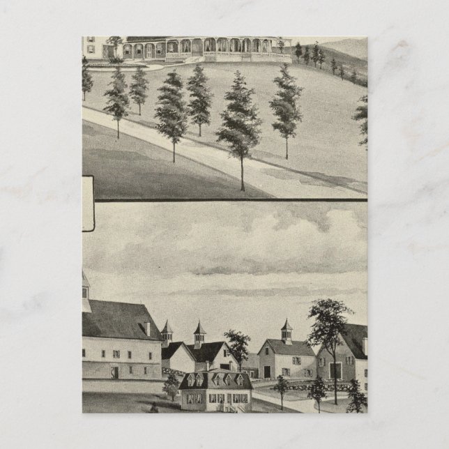 Highland View, Claremont, NH Postkarte (Vorderseite)