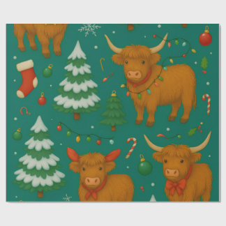 Highland YuleTide Lights Collection Geschenkpapier