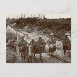 Highlander im Ersten Weltkrieg Postkarte