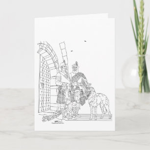 Highlander mit schottischem Deerhound Karte