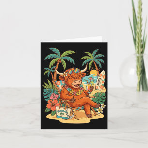 Highlands-Kuh Sommerurlaub Frühling Hawaii Lustig Karte