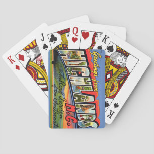 Highlands NC Retro-Postkarten-Spielkarten Spielkarten