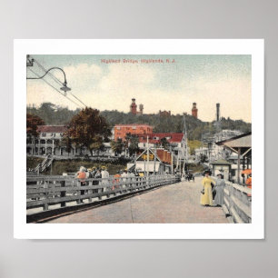 Highlands NJ Brücke Vintage-Inspiriert Poster