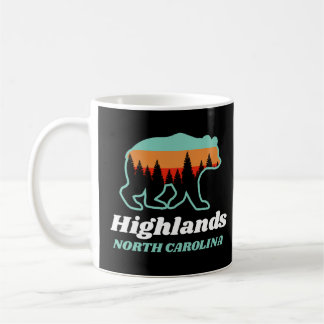Highlands North Carolina NC Bär Retro Vintage Kaffeetasse