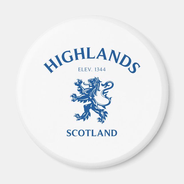 HIGHLANDS Schottland Magnet (Vorne)
