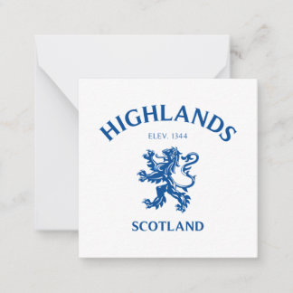 HIGHLANDS Schottland Mitteilungskarte