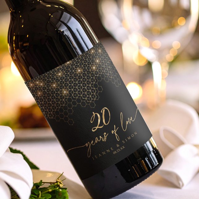 Highlights Gold 20 Jahre Jubiläum ID1165 Weinetikett (Von Creator hochgeladen)