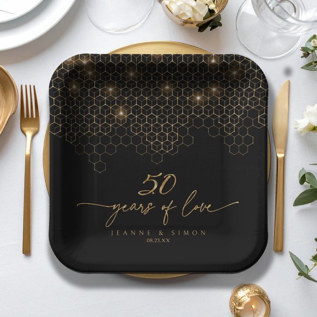 Highlights Gold 50 Jahre Jubiläum ID1165 Pappteller (Von Creator hochgeladen)