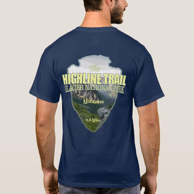 Highline Trail (Pfeilspitzen) T-Shirt (Rückseite)