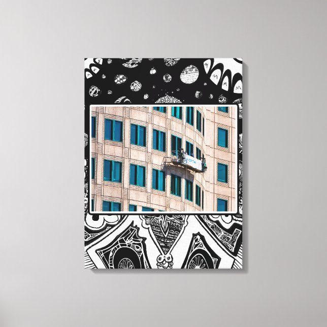 Highrise Window Washer Leinwanddruck (Vorderseite)