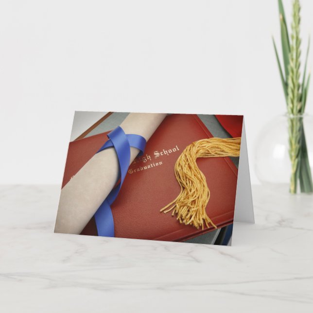 Highschool Abschluss-Gruß-Karte Karte (Vorderseite)