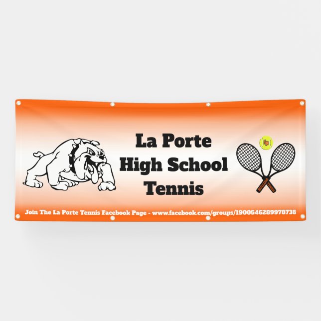 Highschool Tennis-Fahne Banner (Horizontal)