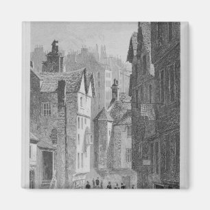 Highschool, Wynd, Edinburgh gravierte vorbei Magnet