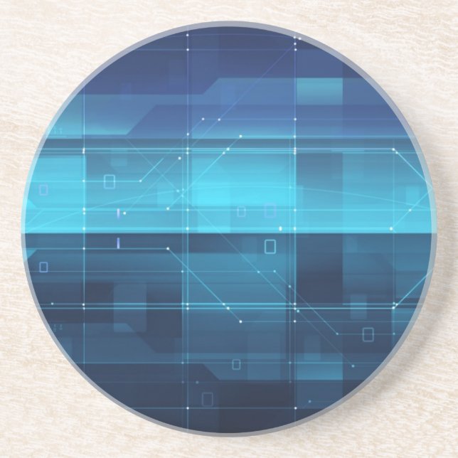 Hightech- digitaler Hintergrund Getränkeuntersetzer (Vorne)