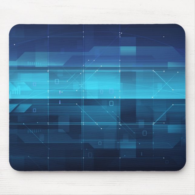 Hightech- digitaler Hintergrund Mousepad (Vorne)