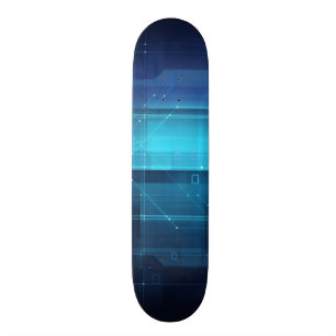 Hightech- digitaler Hintergrund Skateboard