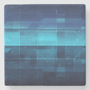 Hightech- digitaler Hintergrund Steinuntersetzer