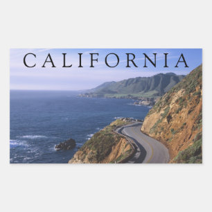 Highway 1   Carmel Kalifornien Rechteckiger Aufkleber