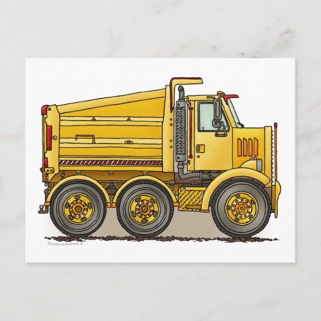 Highway Dump Truck Post Card Postkarte (Vorderseite)