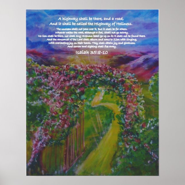 Highway of Holiness Prophetic Art von Andrea Riley Poster (Vorne)