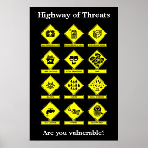 Highway of Threits Security Awareness Poster