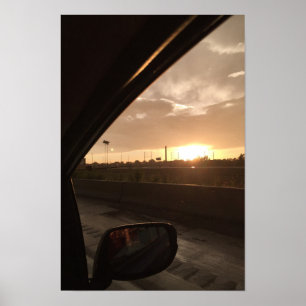 Highway Sonnenaufgang Poster